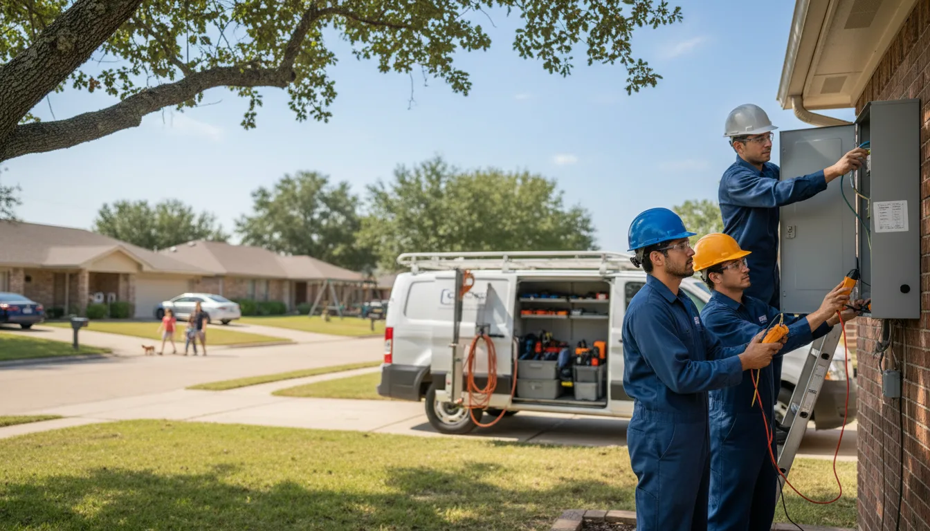 Certified electrician providing emergency electrical services in Hager City, WI